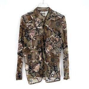 Vtg Units Sheer Jacket Womens S Floral Forest Fairy Grunge Y2K Artsy‎ Boho